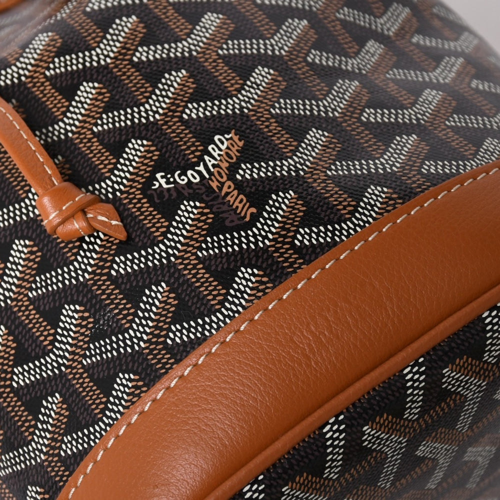 New and unused GOYARD Petitfro bucket bag brown shoulder bag coated canvas calfskin used 4a002811