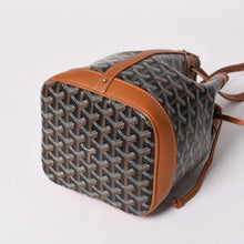 Load image into Gallery viewer, 新品未使用 GOYARD ゴヤール プティフロ バケット バッグ ブラウン ショルダーバッグ コーティングキャンバス カーフスキン 中古 4a002811