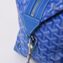 画像をギャラリービューアに読み込む, GOYARD ゴヤール ボウリング45バッグ 2WAYバッグ BOWLIN045TY10CL10P PVC レザー ブルー 美品 中古 4a002810