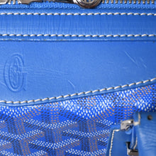画像をギャラリービューアに読み込む, GOYARD ゴヤール ボウリング45バッグ 2WAYバッグ BOWLIN045TY10CL10P PVC レザー ブルー 美品 中古 4a002810