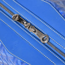 画像をギャラリービューアに読み込む, GOYARD ゴヤール ボウリング45バッグ 2WAYバッグ BOWLIN045TY10CL10P PVC レザー ブルー 美品 中古 4a002810