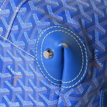 画像をギャラリービューアに読み込む, GOYARD ゴヤール ボウリング45バッグ 2WAYバッグ BOWLIN045TY10CL10P PVC レザー ブルー 美品 中古 4a002810