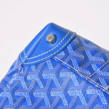 画像をギャラリービューアに読み込む, GOYARD ゴヤール ボウリング45バッグ 2WAYバッグ BOWLIN045TY10CL10P PVC レザー ブルー 美品 中古 4a002810