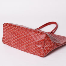 画像をギャラリービューアに読み込む, 極美品 GOYARD ゴヤール サンルイPM トートバッグ ショルダーバッグ ショルダートート ポーチ付き レザー赤 レッド 中古 4a002741