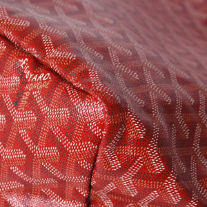 極美品 GOYARD ゴヤール サンルイPM トートバッグ ショルダーバッグ ショルダートート ポーチ付き レザー赤 レッド 中古 4a002741