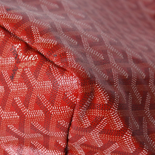 極美品 GOYARD ゴヤール サンルイPM トートバッグ ショルダーバッグ ショルダートート ポーチ付き レザー赤 レッド 中古 4a002741
