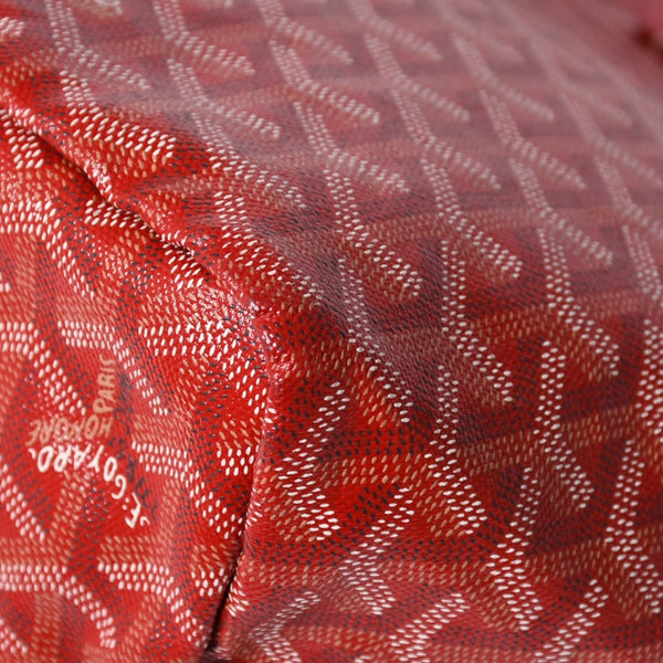 極美品 GOYARD ゴヤール サンルイPM トートバッグ ショルダーバッグ ショルダートート ポーチ付き レザー赤 レッド 中古 4a002741
