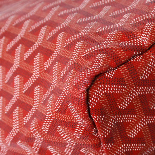 極美品 GOYARD ゴヤール サンルイPM トートバッグ ショルダーバッグ ショルダートート ポーチ付き レザー赤 レッド 中古 4a002741