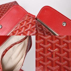 極美品 GOYARD ゴヤール サンルイPM トートバッグ ショルダーバッグ ショルダートート ポーチ付き レザー赤 レッド 中古 4a002741