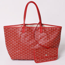 画像をギャラリービューアに読み込む, 極美品 GOYARD ゴヤール サンルイPM トートバッグ ショルダーバッグ ショルダートート ポーチ付き レザー赤 レッド 中古 4a002741