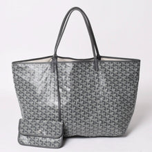 画像をギャラリービューアに読み込む, GOYARD ゴヤール SAINT LOUIS GM サンルイGM グレー トートバッグ PVCコーティングキャンバス 美品 中古 4a002813