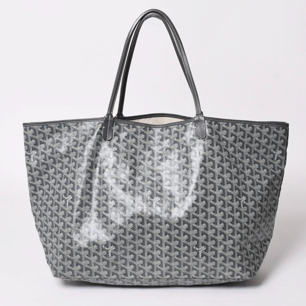 GOYARD ゴヤール SAINT LOUIS GM サンルイGM グレー トートバッグ PVCコーティングキャンバス 美品 中古 4a002813