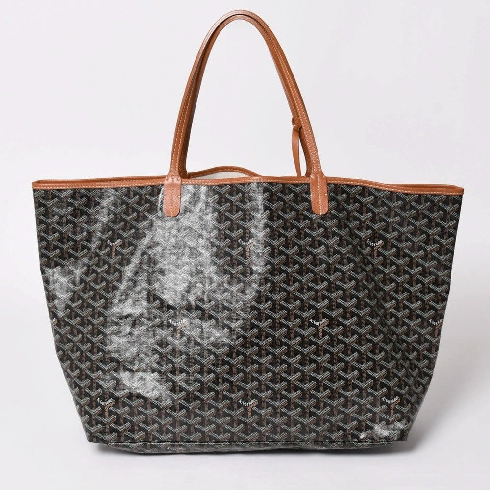 極美品 GOYARD ゴヤール SAINT LOUIS GM サンルイGM ブラウン トートバッグ PVCコーティングキャンバス 中古 4a002809