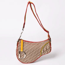 画像をギャラリービューアに読み込む, 極美品 Christian Dior クリスチャンディオール ラスタトロッター サドルバッグ ガリアーノ期 2004AW ラスタカラー シルバー金具 RU0046 中古 4a002887