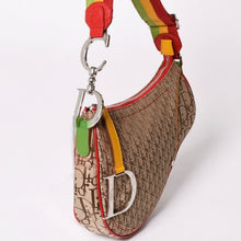 画像をギャラリービューアに読み込む, 極美品 Christian Dior クリスチャンディオール ラスタトロッター サドルバッグ ガリアーノ期 2004AW ラスタカラー シルバー金具 RU0046 中古 4a002887