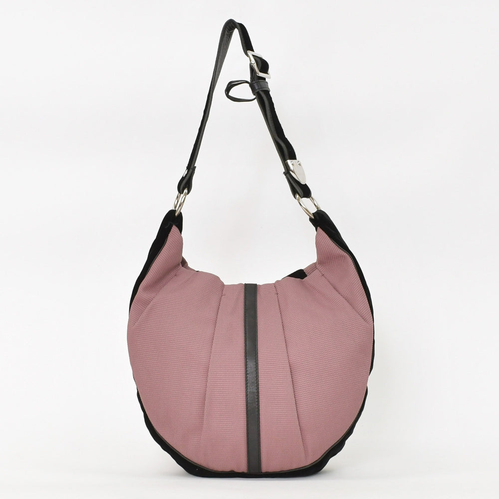 YVES SAINT LAURENT イヴ・サンローラン モンサバ ショルダーバッグ ピンク キャンバス 120435・002058 中古 4a002747
