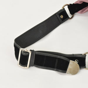 YVES SAINT LAURENT Yves Saint Laurent Monsaba Shoulder Bag Pink Canvas 120435・002058 Used 4a002747