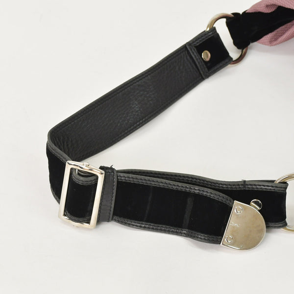YVES SAINT LAURENT Yves Saint Laurent Monsaba Shoulder Bag Pink Canvas 120435・002058 Used 4a002747