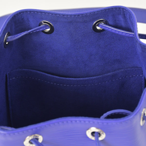 LOUIS VUITTON Noe BB Shoulder Bag Drawstring Type Epi Leather M40845 Fig Purple Silver Hardware Good Condition Used 4a003466