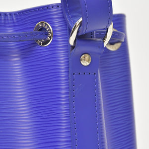 LOUIS VUITTON Noe BB Shoulder Bag Drawstring Type Epi Leather M40845 Fig Purple Silver Hardware Good Condition Used 4a003466