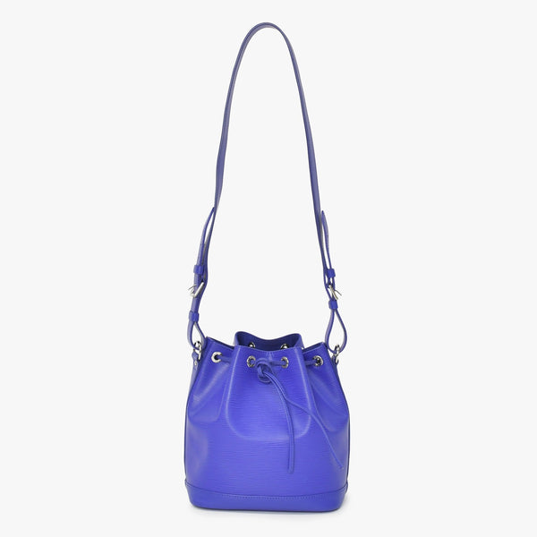 LOUIS VUITTON Noe BB Shoulder Bag Drawstring Type Epi Leather M40845 Fig Purple Silver Hardware Good Condition Used 4a003466