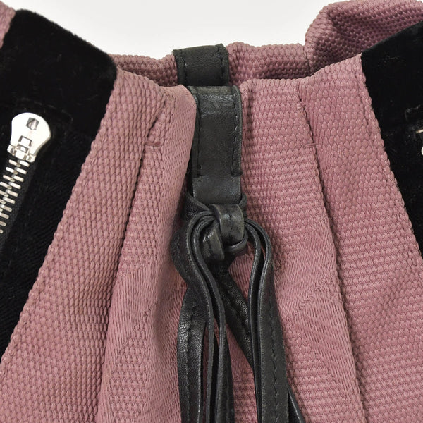YVES SAINT LAURENT Yves Saint Laurent Monsaba Shoulder Bag Pink Canvas 120435・002058 Used 4a002747