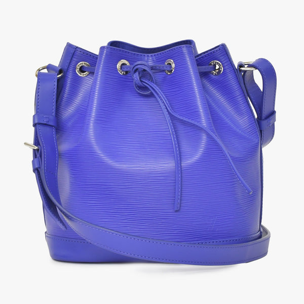 LOUIS VUITTON Noe BB Shoulder Bag Drawstring Type Epi Leather M40845 Fig Purple Silver Hardware Good Condition Used 4a003466