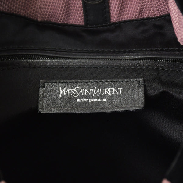 YVES SAINT LAURENT Yves Saint Laurent Monsaba Shoulder Bag Pink Canvas 120435・002058 Used 4a002747