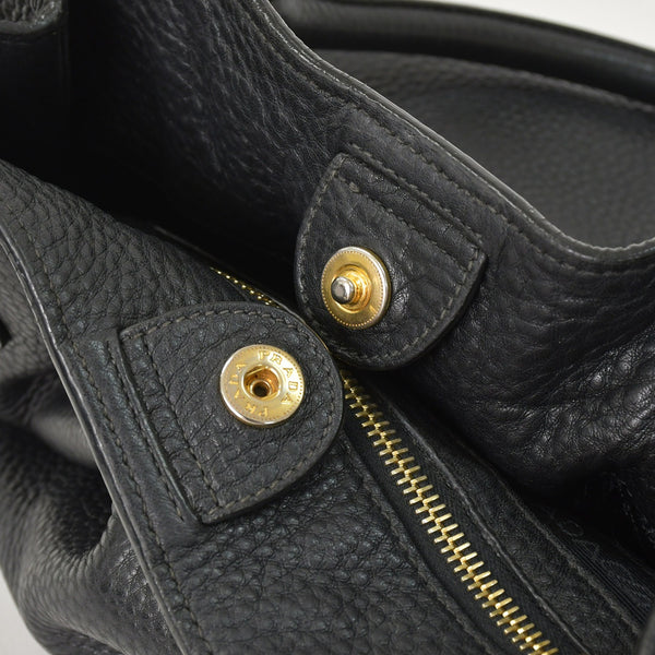 Very good condition PRADA 2WAY bag tote bag shoulder bag leather black gold hardware used 4a003704