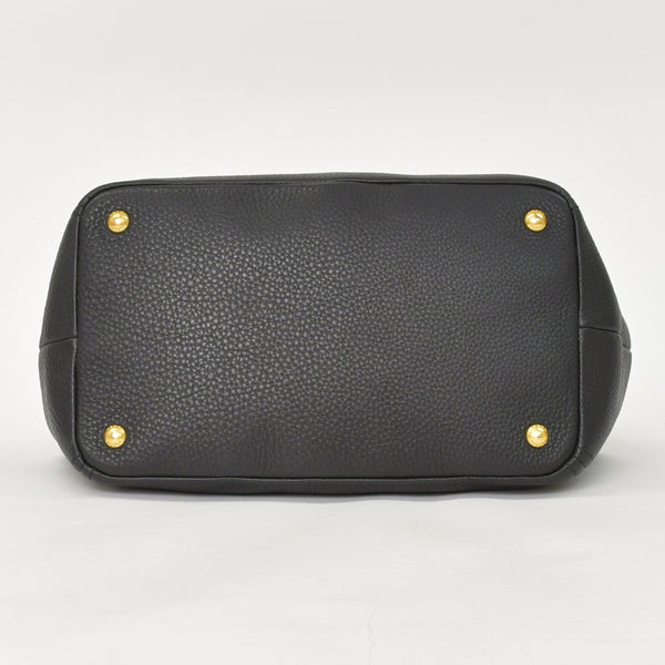 Very good condition PRADA 2WAY bag tote bag shoulder bag leather black gold hardware used 4a003704