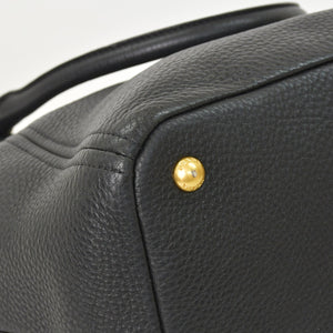Very good condition PRADA 2WAY bag tote bag shoulder bag leather black gold hardware used 4a003704