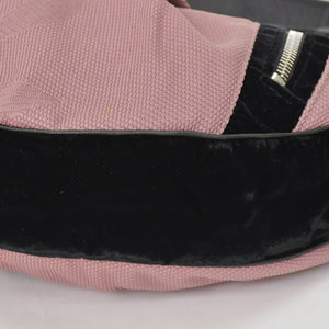 YVES SAINT LAURENT Yves Saint Laurent Monsaba Shoulder Bag Pink Canvas 120435・002058 Used 4a002747