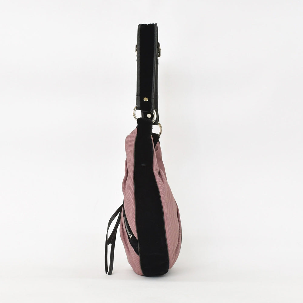 YVES SAINT LAURENT Yves Saint Laurent Monsaba Shoulder Bag Pink Canvas 120435・002058 Used 4a002747