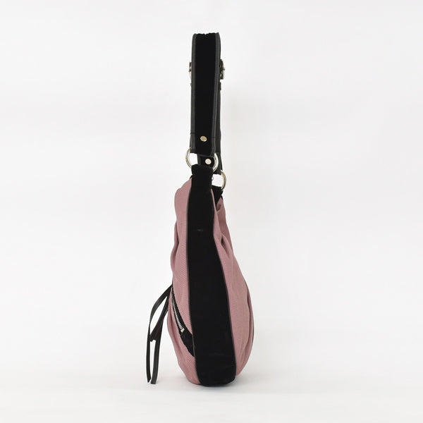 YVES SAINT LAURENT Yves Saint Laurent Monsaba Shoulder Bag Pink Canvas 120435・002058 Used 4a002747