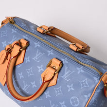 画像をギャラリービューアに読み込む, 新品同様 LOUIS VUITTON ルイヴィトン スピーディ P9 バンドリエール 30 ハンドバッグ M13904 モノグラム シルクブルー 中古 4a002751