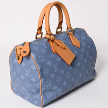 画像をギャラリービューアに読み込む, 新品同様 LOUIS VUITTON ルイヴィトン スピーディ P9 バンドリエール 30 ハンドバッグ M13904 モノグラム シルクブルー 中古 4a002751