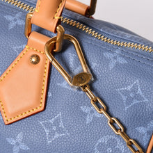画像をギャラリービューアに読み込む, 新品同様 LOUIS VUITTON ルイヴィトン スピーディ P9 バンドリエール 30 ハンドバッグ M13904 モノグラム シルクブルー 中古 4a002751