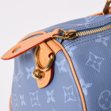 画像をギャラリービューアに読み込む, 新品同様 LOUIS VUITTON ルイヴィトン スピーディ P9 バンドリエール 30 ハンドバッグ M13904 モノグラム シルクブルー 中古 4a002751