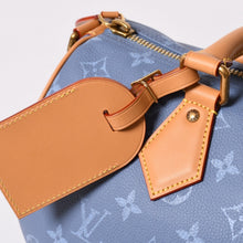 画像をギャラリービューアに読み込む, 新品同様 LOUIS VUITTON ルイヴィトン スピーディ P9 バンドリエール 30 ハンドバッグ M13904 モノグラム シルクブルー 中古 4a002751