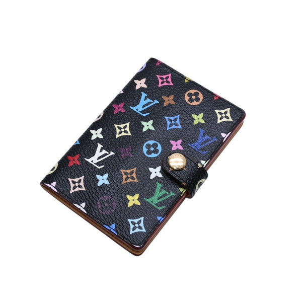 新品同様 LOUIS VUITTON ルイヴィトン カルネ ドゥバル アジェンダ ミニ 手帳カバー M92652 モノグラム マルチカラー 村上隆 中古 4a002557