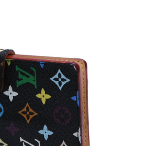 新品同様 LOUIS VUITTON ルイヴィトン カルネ ドゥバル アジェンダ ミニ 手帳カバー M92652 モノグラム マルチカラー 村上隆 中古 4a002557