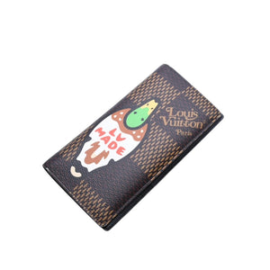 LOUIS VUITTON ルイヴィトン × NIGO ニゴー ポルトフォイユ ブラザ 長財布 N60393 ダミエ ジャイアント ブラウン 美品 中古 4a002554