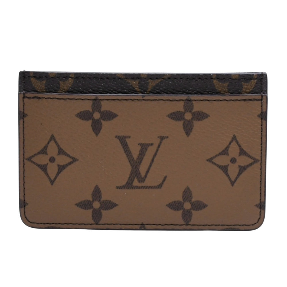 新品未使用 LOUIS VUITTON ルイヴィトン ポルトカルト サーンプル カードケース M69161 モノグラム リバース ブラウン 中古 4a002550