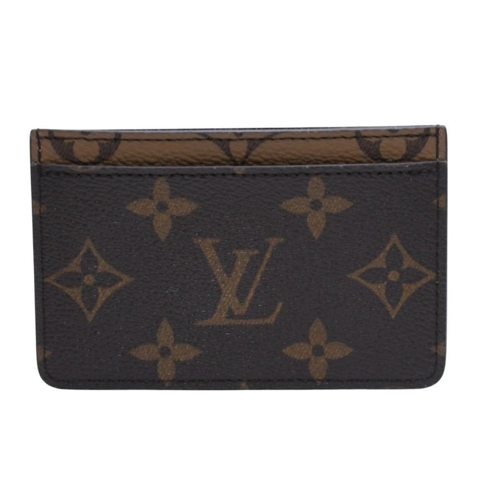 新品未使用 LOUIS VUITTON ルイヴィトン ポルトカルト サーンプル カードケース M69161 モノグラム リバース ブラウン 中古 4a002550