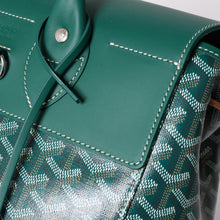 画像をギャラリービューアに読み込む, 新品同様 GOYARD ゴヤール アルパンMM リュック バックパック キャンバス グリーン シルバー金具 中古 4a002791