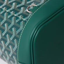 画像をギャラリービューアに読み込む, 新品同様 GOYARD ゴヤール アルパンMM リュック バックパック キャンバス グリーン シルバー金具 中古 4a002791