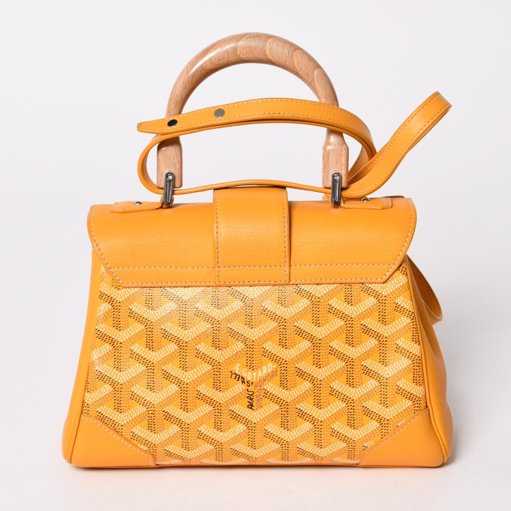 極美品 GOYARD ゴヤール サイゴン ミニ ソフトバッグ 2WAY ハンドバッグ SAIGONMINTY08CL08P イエロー シルバー金具 中古 4a002475