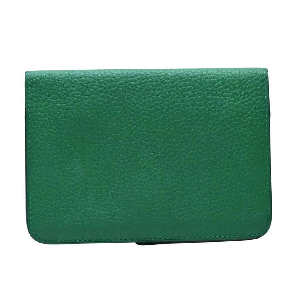 HERMES エルメス ドゴン コンパクトウォレット 二つ折り財布 □R刻印 トゴ バンブー シルバー金具 2014年製 美品 中古 4a002759