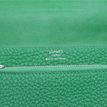 画像をギャラリービューアに読み込む, HERMES エルメス ドゴン コンパクトウォレット 二つ折り財布 □R刻印 トゴ バンブー シルバー金具 2014年製 美品 中古 4a002759