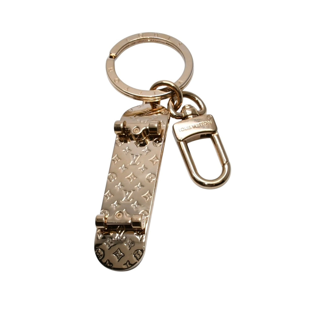 LOUIS VUITTON ルイヴィトン キーホルダー LV スケートボード M02187 Pharrell Williams モノグラム ゴールド 美品 中古 4a002757